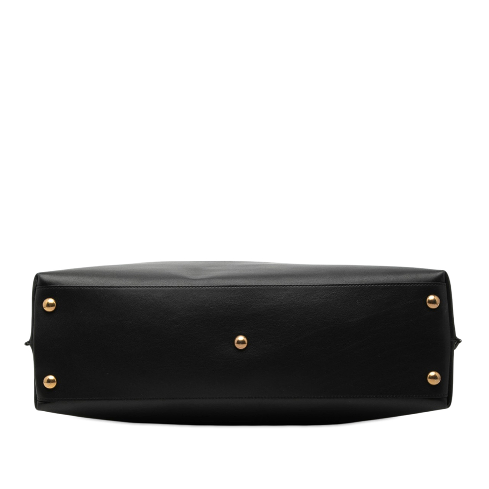 Pre-Loved Saint Laurent Bicolor Canvas and Leather Cabas Tote - Picture 3 of 7